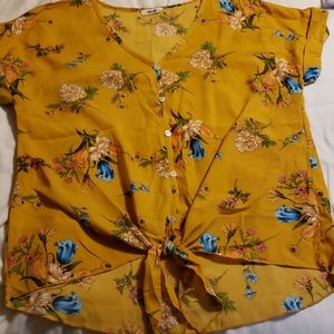 Yellow Floral Top
